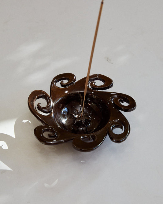Umber Sun Catcher incense bowl