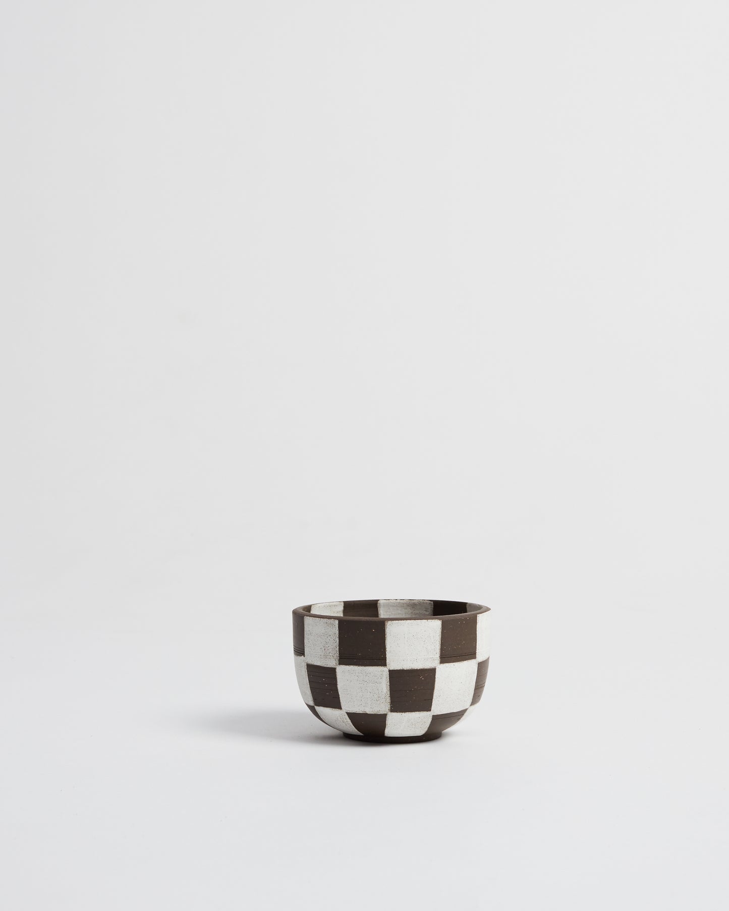 Brown checkered incense bowl